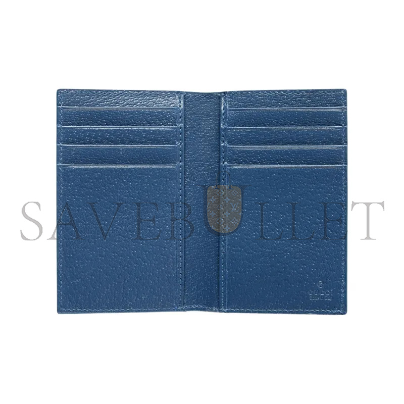 GUCCI BLUE INTERIOR GG LONG CARD CASE 768249 (15*12cm)